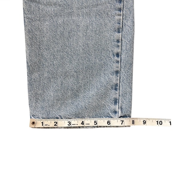 We The Free High Waist Hidden Button Fly Distressed Denim Straight Leg Jeans 31 - Picture 13 of 14